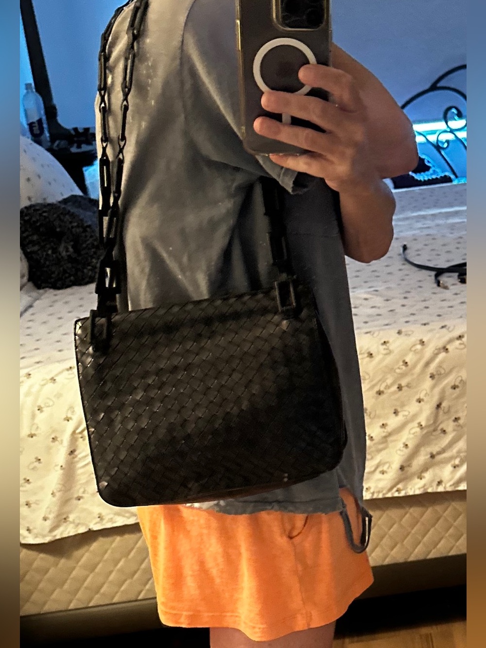 NWT Intrecciato Olympia Bag w leather link add listing - Picture 3 of 10